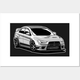 LANCER EVOLUTION EVO X jdm illustration Posters and Art